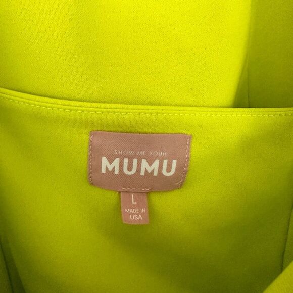 Show me Your Mumu Women’s Large Citrine Green 2 Piece Set New - Picture 3 of 10